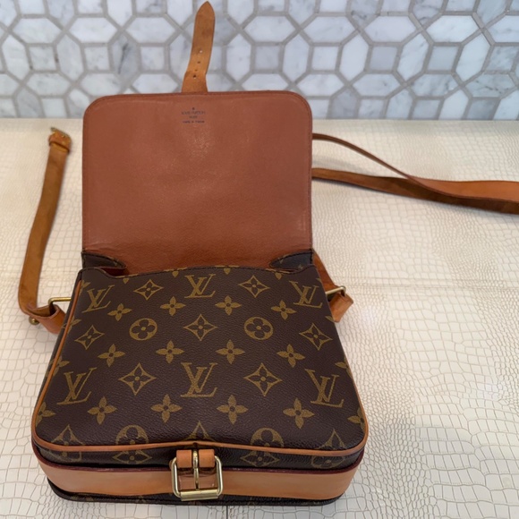 Louis Vuitton Monogram Cartouchiere Leather Shoulder Bag Brown GM SL0932 - Picture 7 of 16